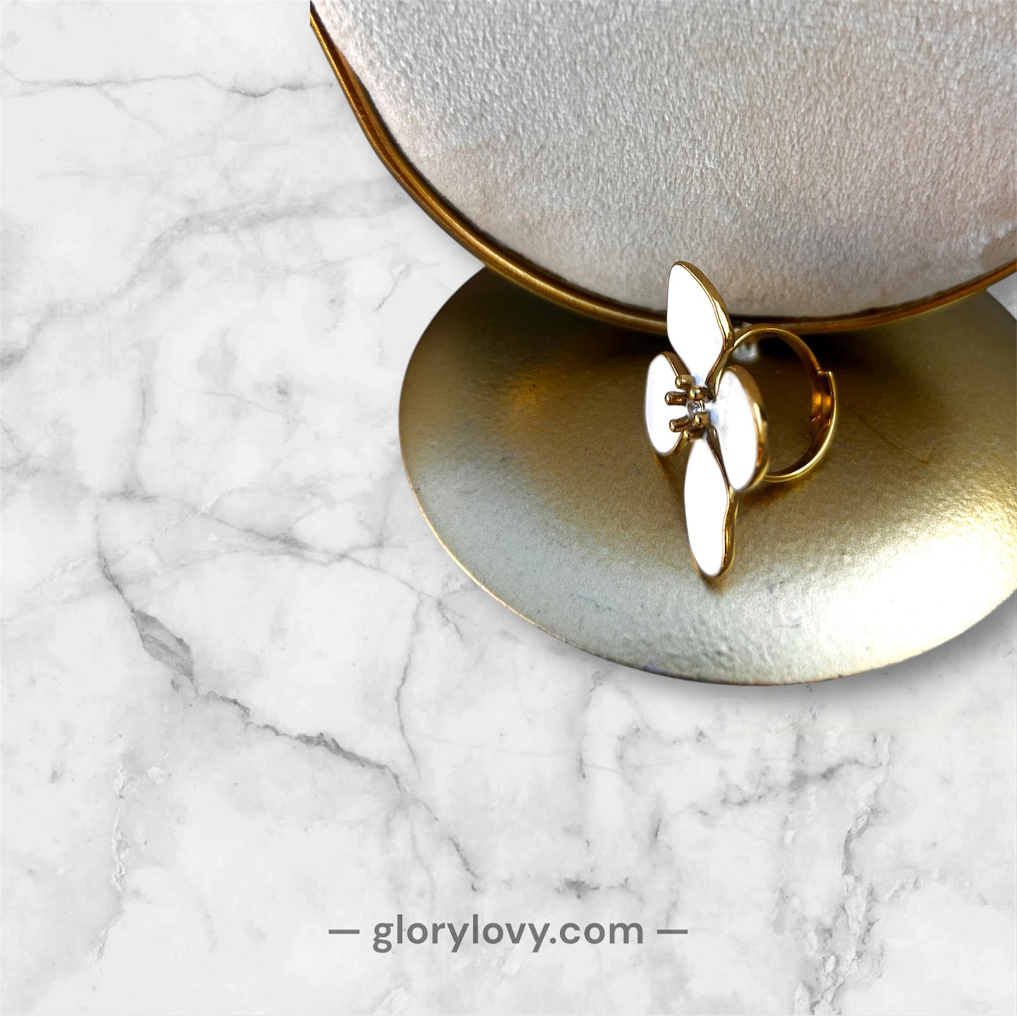 Parure florale en acier inoxydable