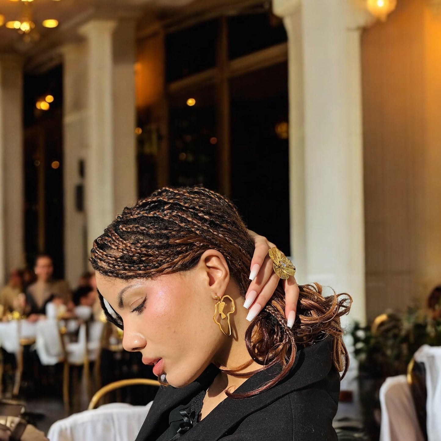 Boucle d’oreille african Queen