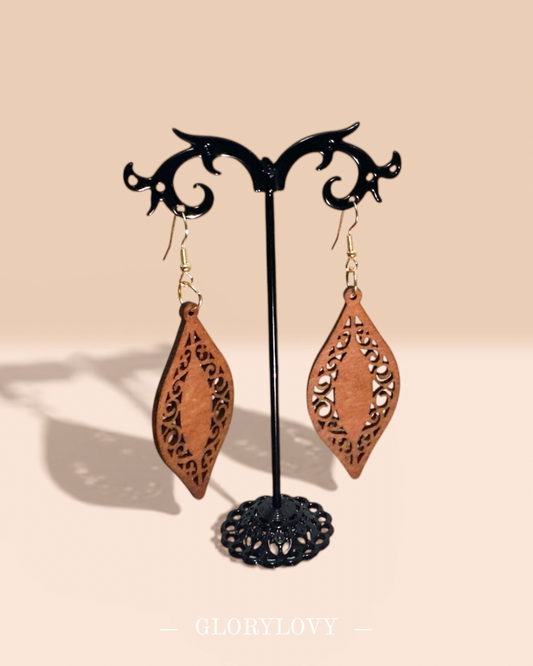 Boucles d’oreille en bois