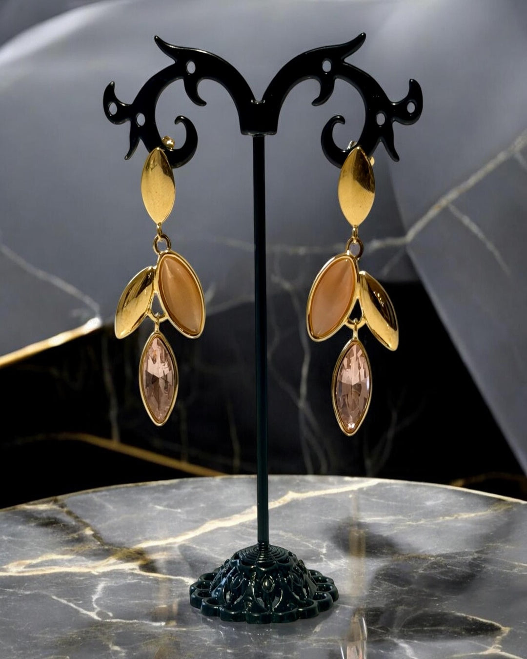 Boucles d’oreilles Feuillage GLORYLOVY – face
