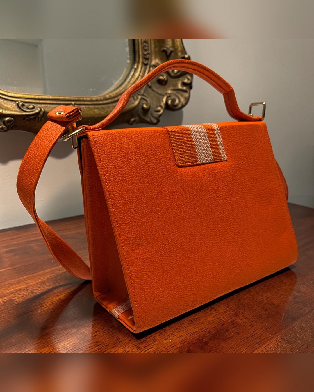 Sac à main Élégance orange GLORYLOVY – dos