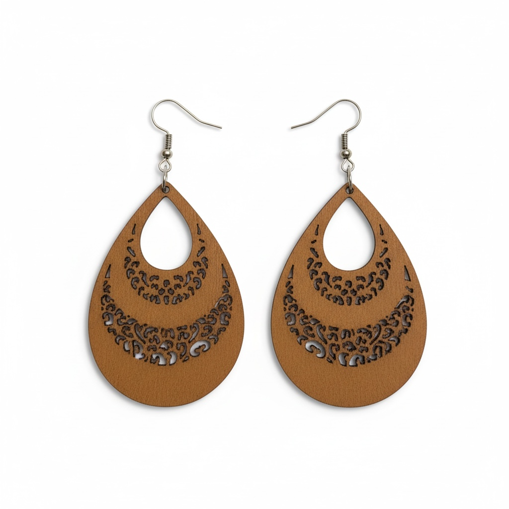 Boucles d’oreille en bois