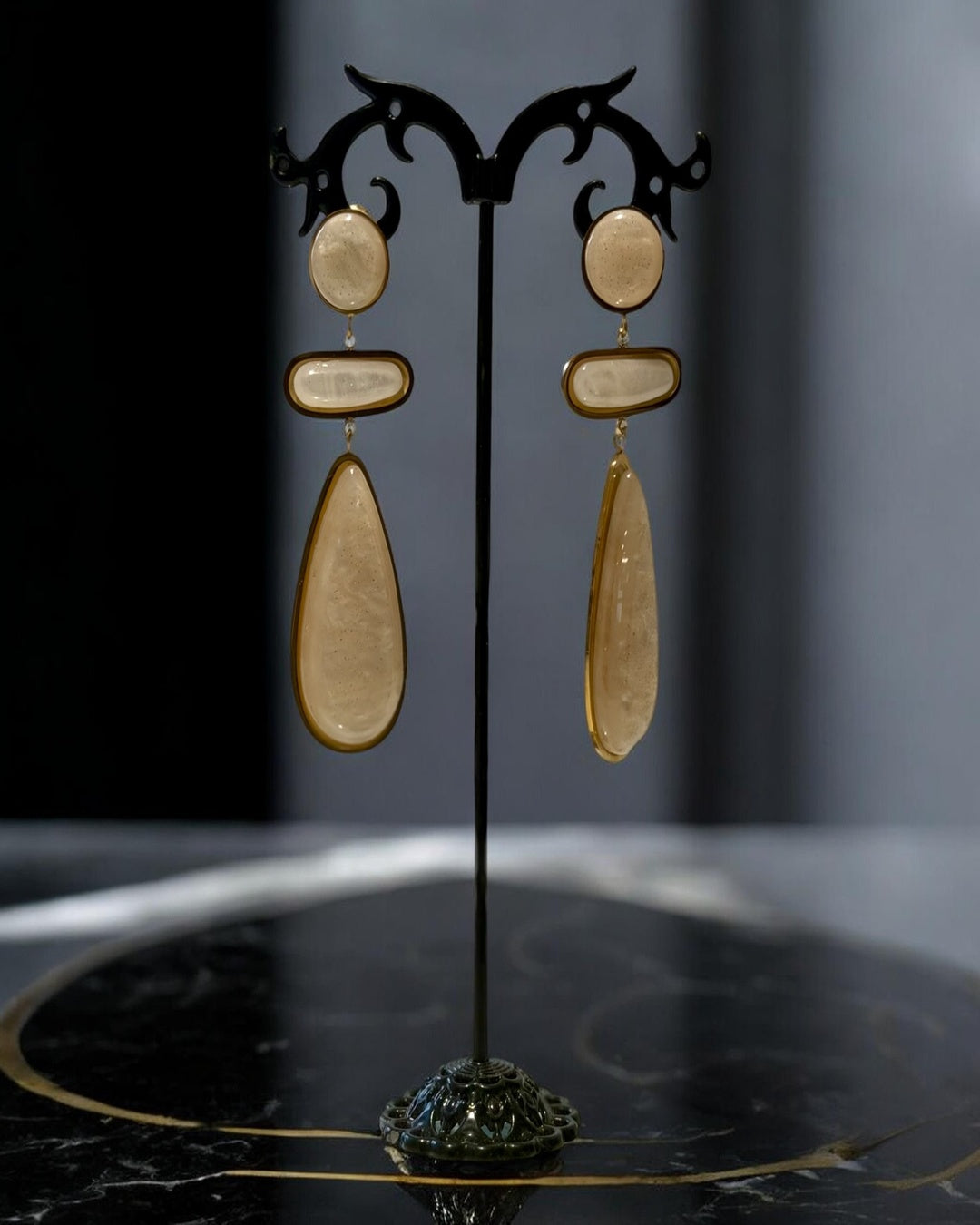 Boucles d’oreilles Ivoire GLORYLOVY – face