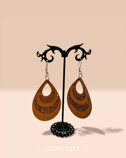 Boucles d’oreille en bois